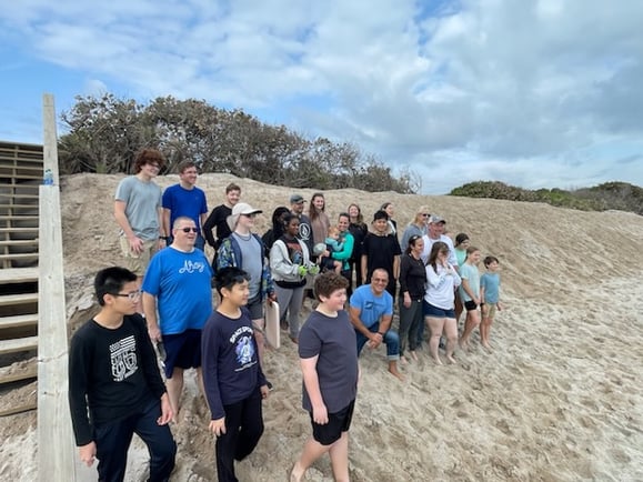 Space Coast Surfrider Sea Oat Planting Group Photo-1